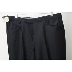 Burberry London Dark Blue S100s Wool Dress Pants Trousers 54 EU Brand NEW